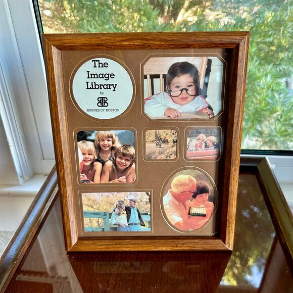 Vintage Burnes of Boston “The Image Library” Wood Collage Frame NOS - Picture 10 of 16